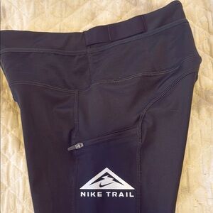 Nike Trail Black Leggings Tapered Fit Athletic Wear